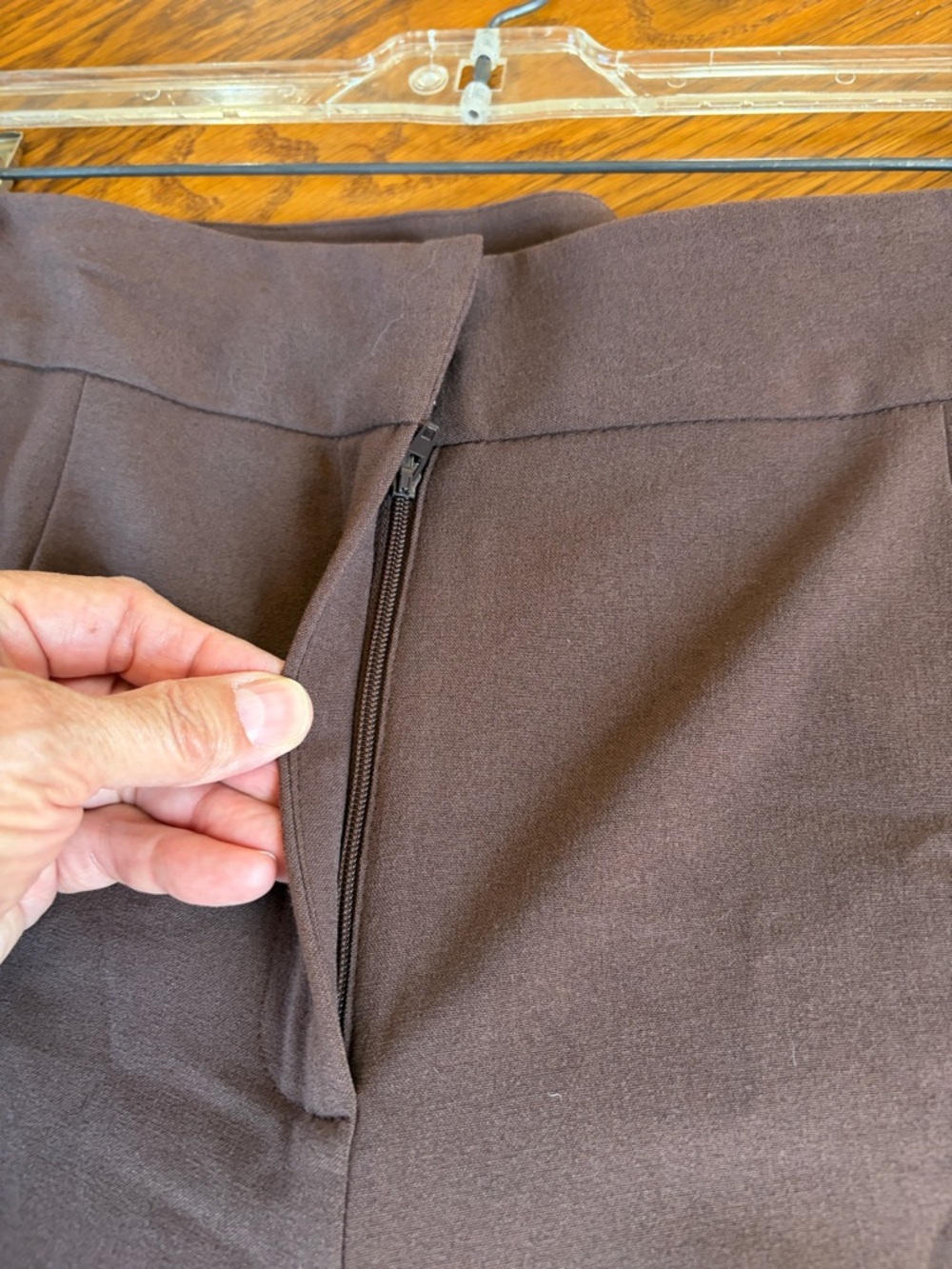NWT dressbarn 2 Way Stretch Brown Straight Leg Pants - Picture 8 of 14